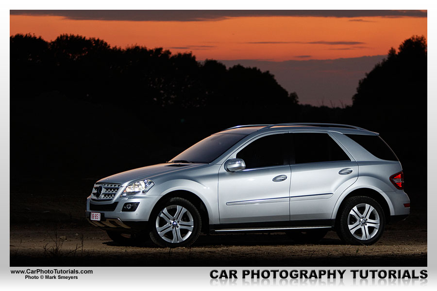 Car photography off camera flash