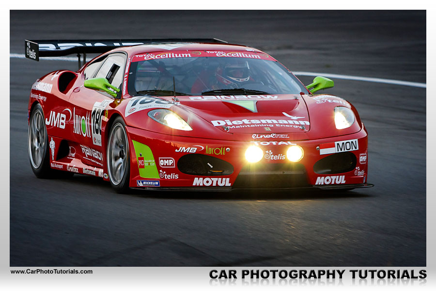 A good panning shot will give you a nice blurry background with the car