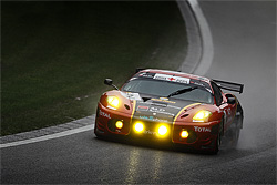 An action shot taken during a famous 24h race in Europe ... over the fence