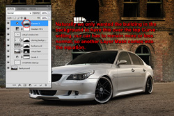 The Layer mask comes to the rescue to remove the effect from our curve setting on the car.